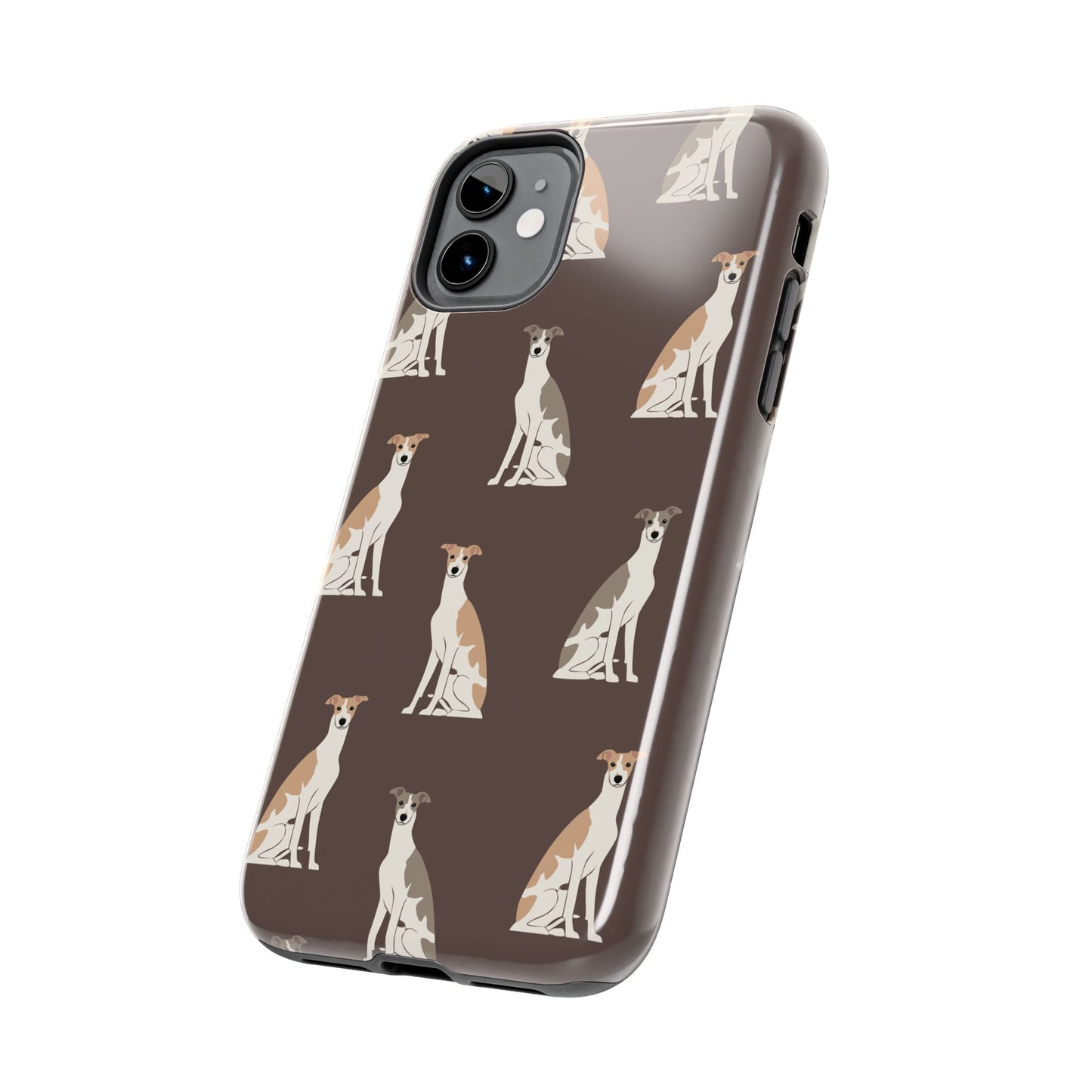 Elegant Grey Hound Pattern Phone Case - Durable & Stylish Dog Lover Accessory
