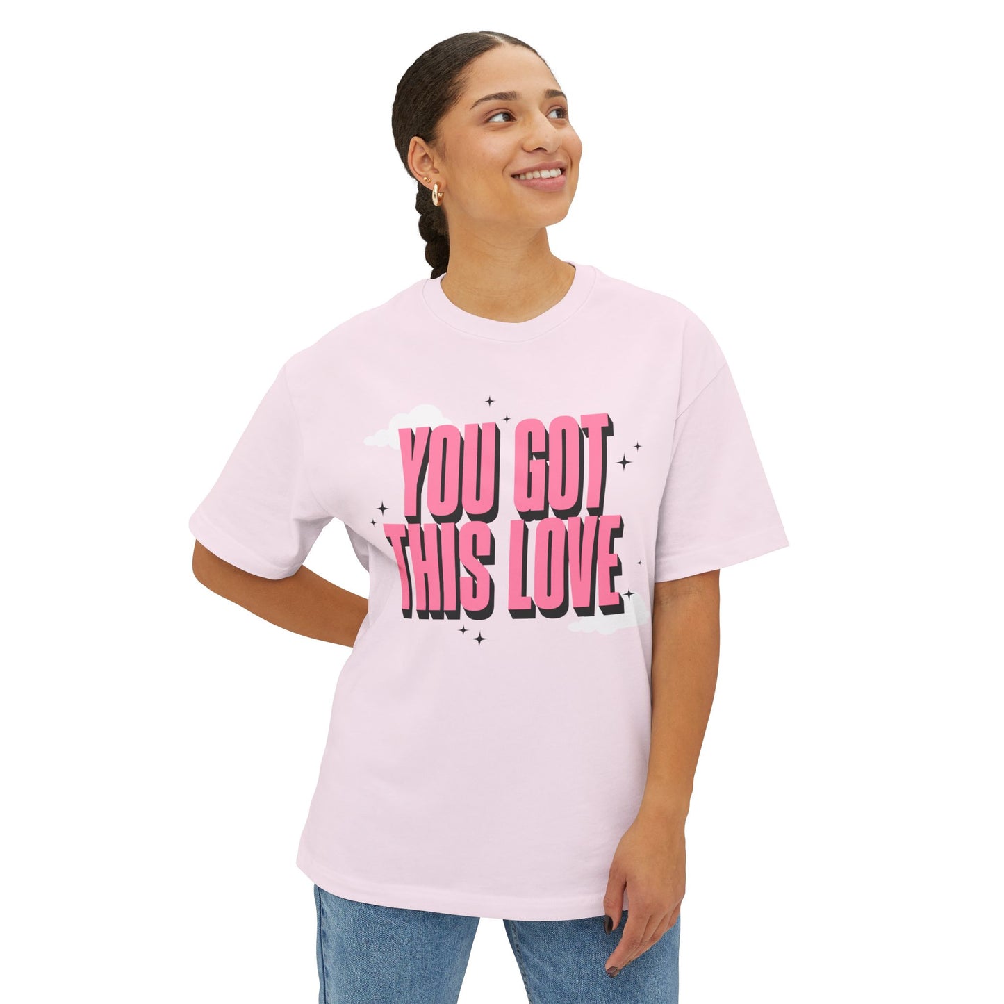 You Got This Love Oversized Unisex Tee - Soft Pink Motivation Shirt