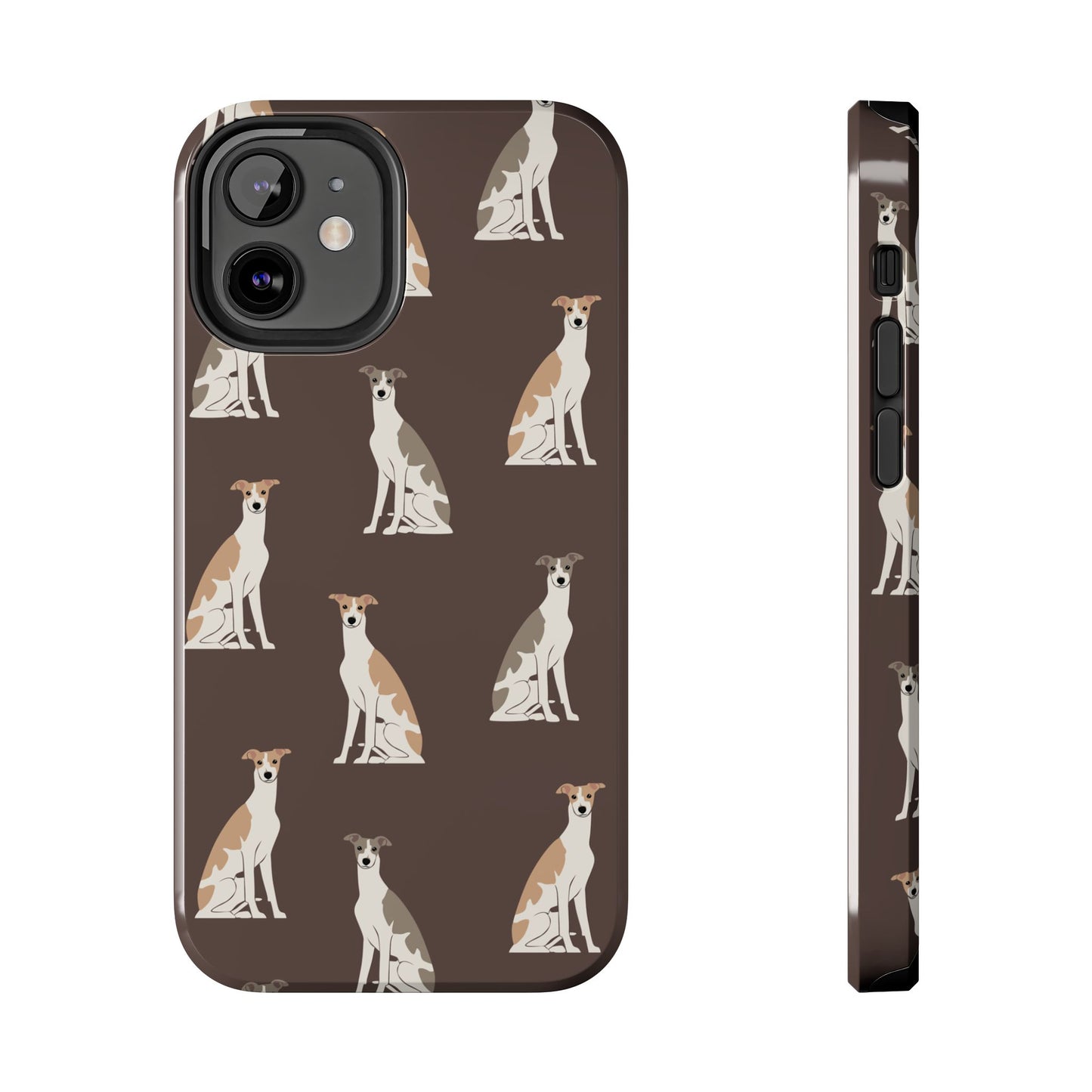 Elegant Grey Hound Pattern Phone Case - Durable & Stylish Dog Lover Accessory