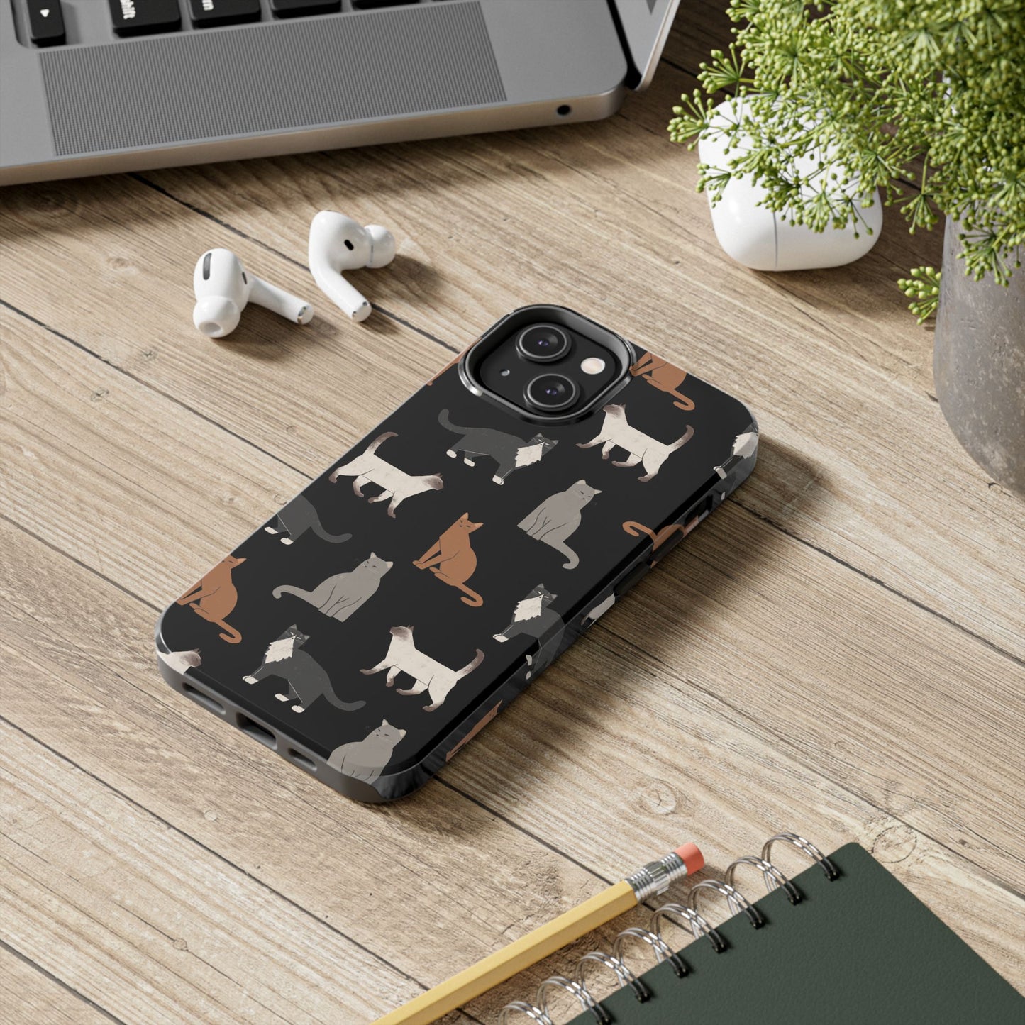 Cubist Cat Tough Phone Case - Stylish & Durable for Pet Fans