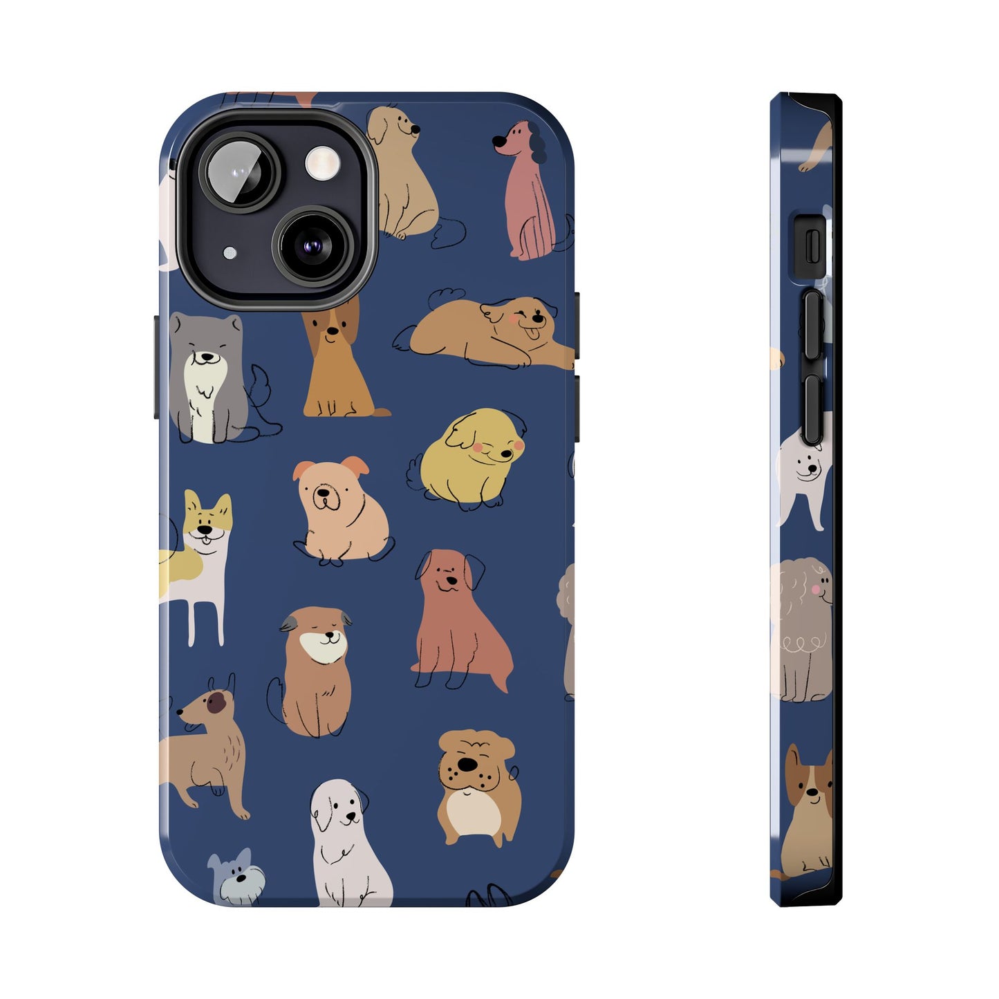 Cute Cartoon Dog Tough Phone Case - Perfect for Pet Lovers