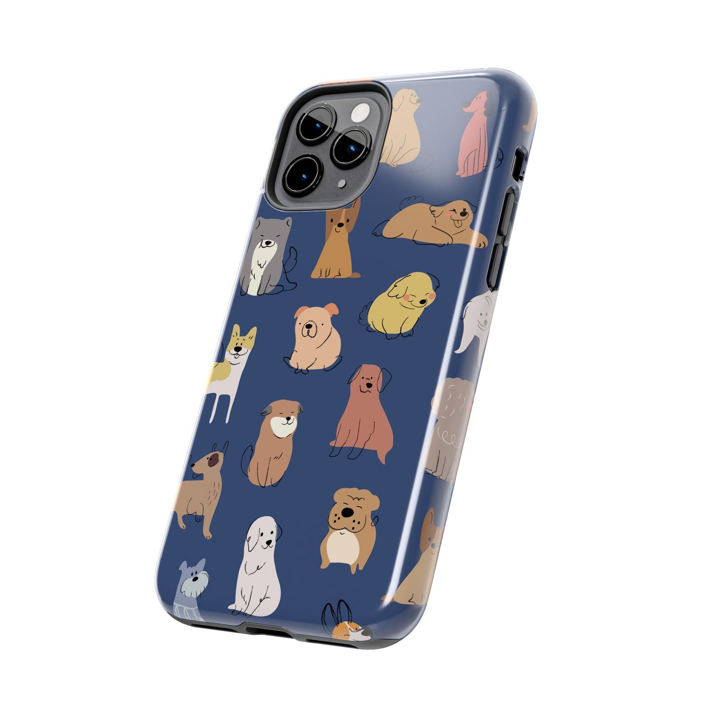 Cute Cartoon Dog Tough Phone Case - Perfect for Pet Lovers