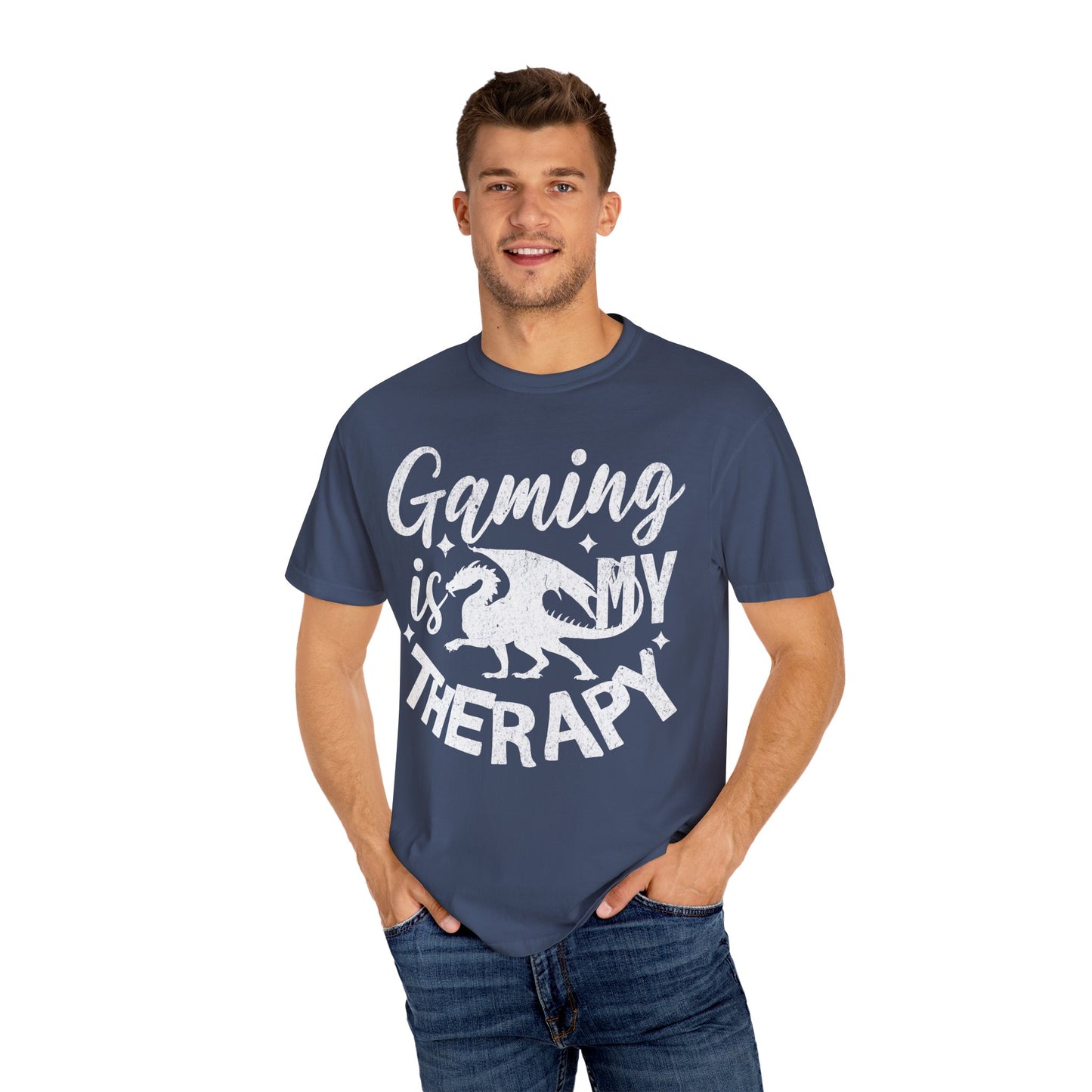 Gaming Therapy Unisex Garment-Dyed T-Shirt | Perfect for Gamers & Casual Wear