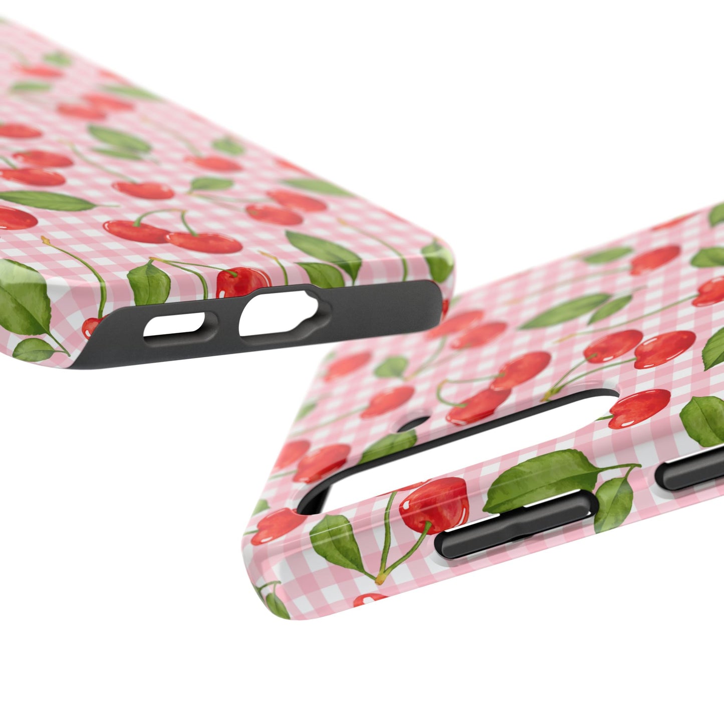 Cherry-Pattern Tough Phone Case - Cute & Durable Protective Case