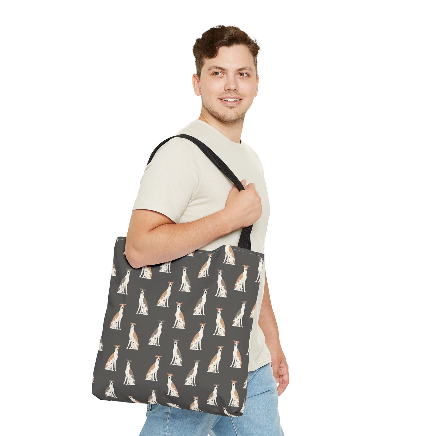 Grey Hound Dog Pattern Tote Bag - Perfect for Pet Lovers!
