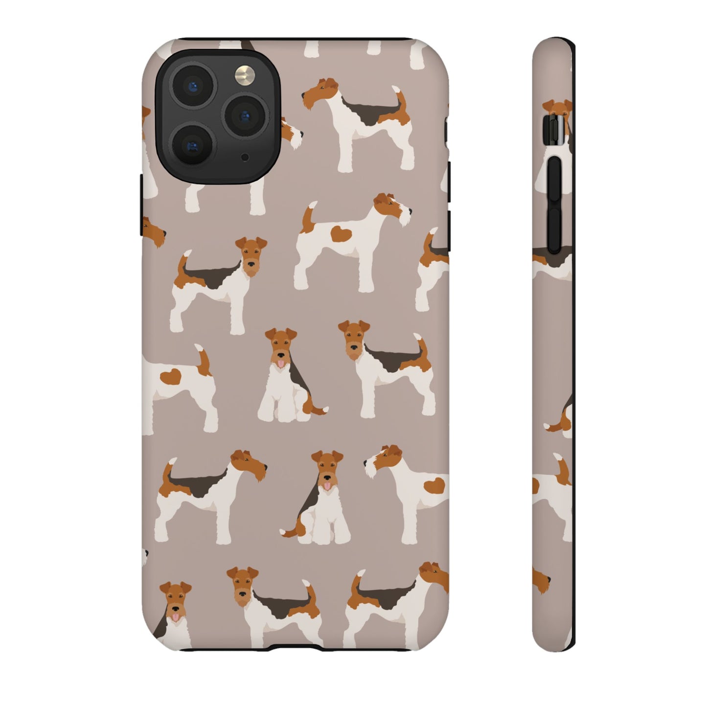 Dog Lover Tough Case - Stylish Phone Case Featuring Playful Fox Terriers