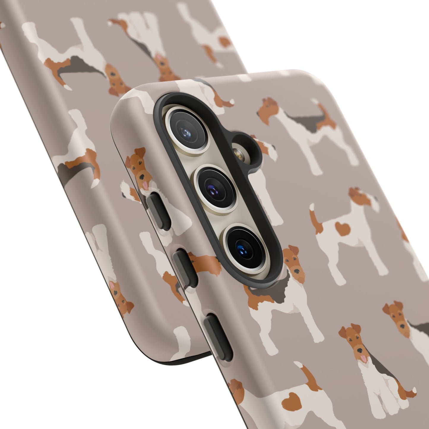 Dog Lover Tough Case - Stylish Phone Case Featuring Playful Fox Terriers