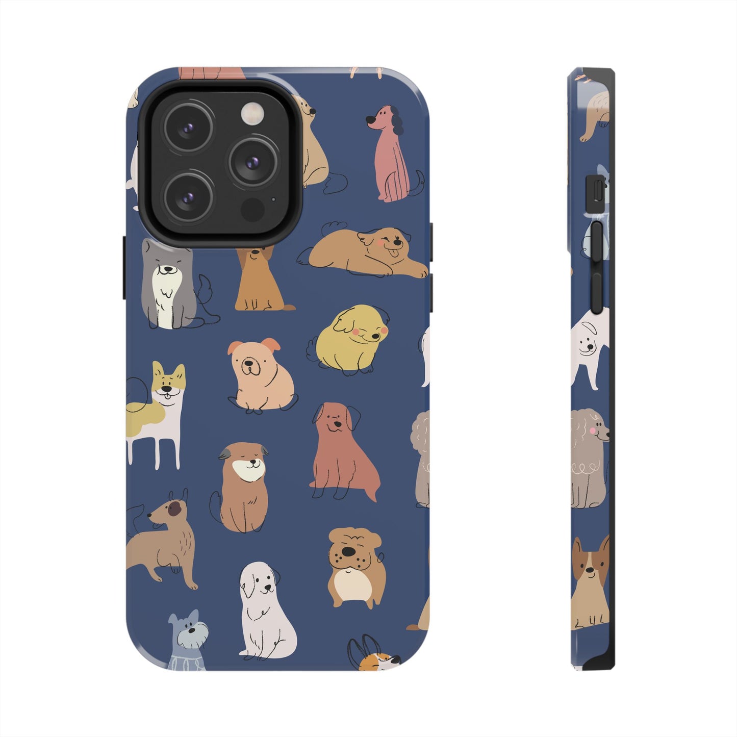 Cute Cartoon Dog Tough Phone Case - Perfect for Pet Lovers