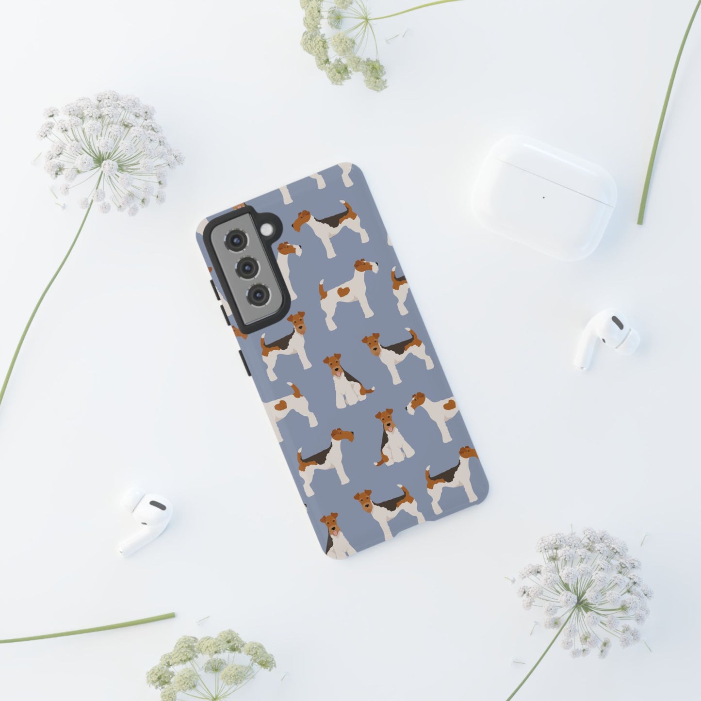 Wire Fox Terrier Lover Tough Case - Stylish Phone Case Featuring Playful Fox Terriers