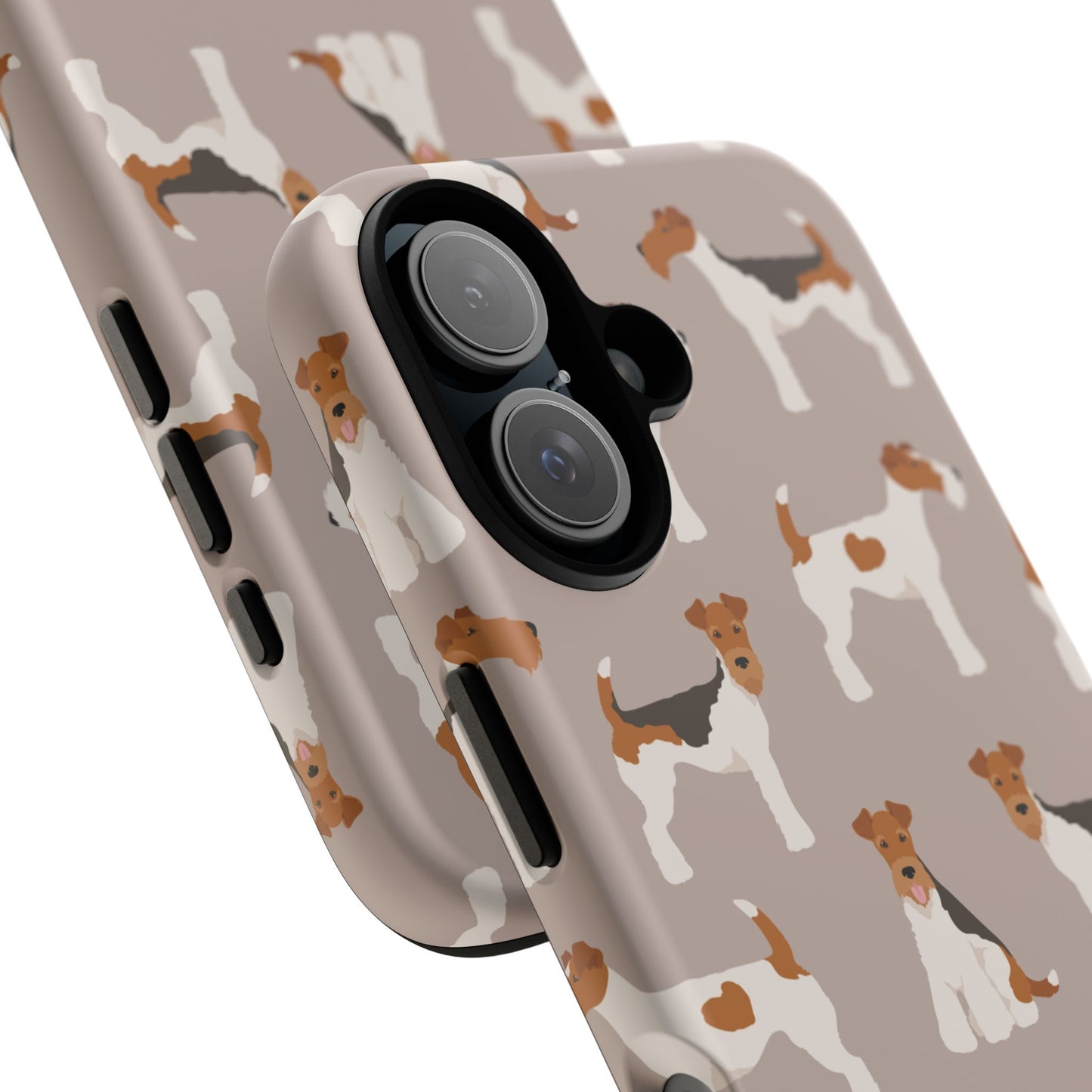 Dog Lover Tough Case - Stylish Phone Case Featuring Playful Fox Terriers