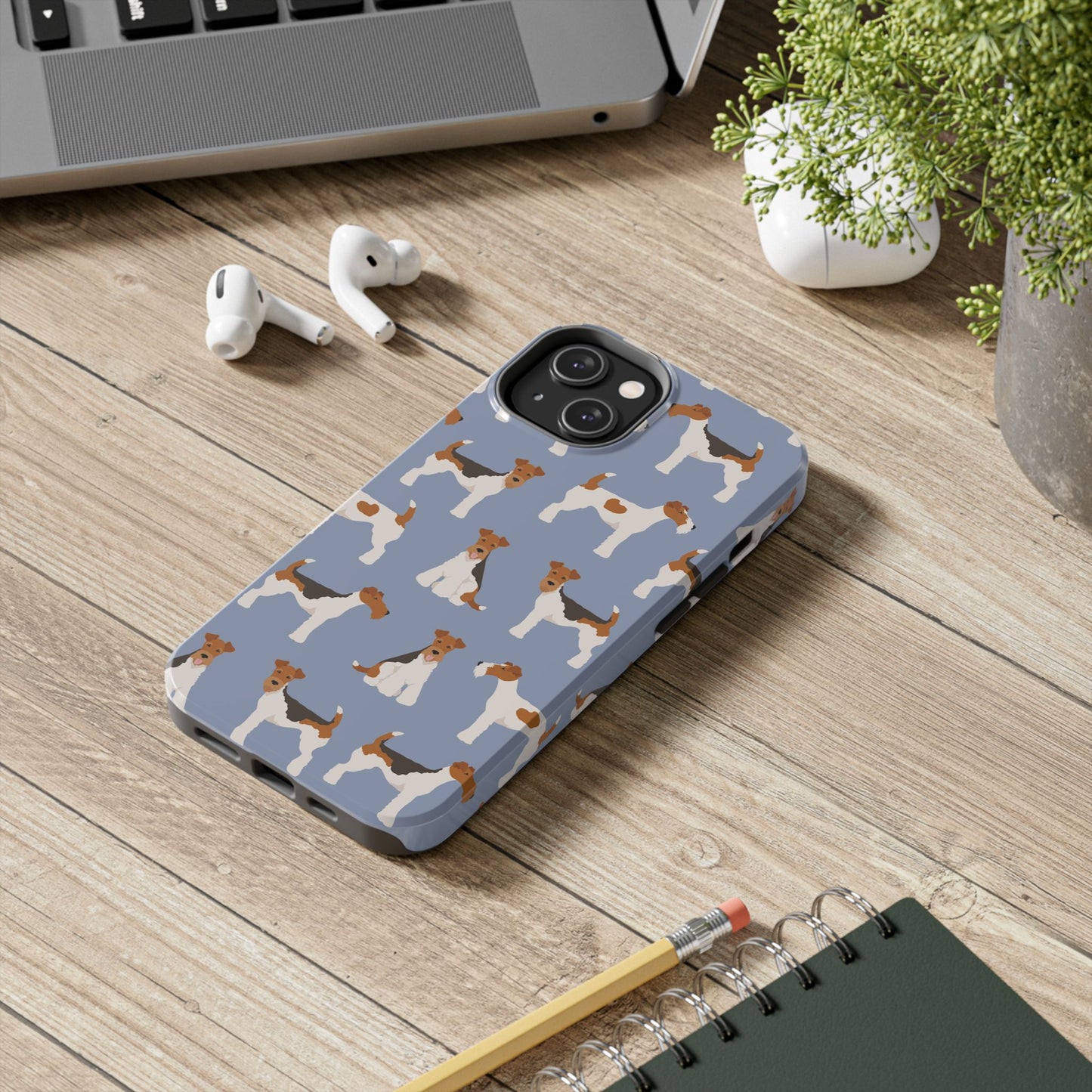 Playful Wire Fox Terrier Phone Case - Durable & Stylish Dog Lover Accessory