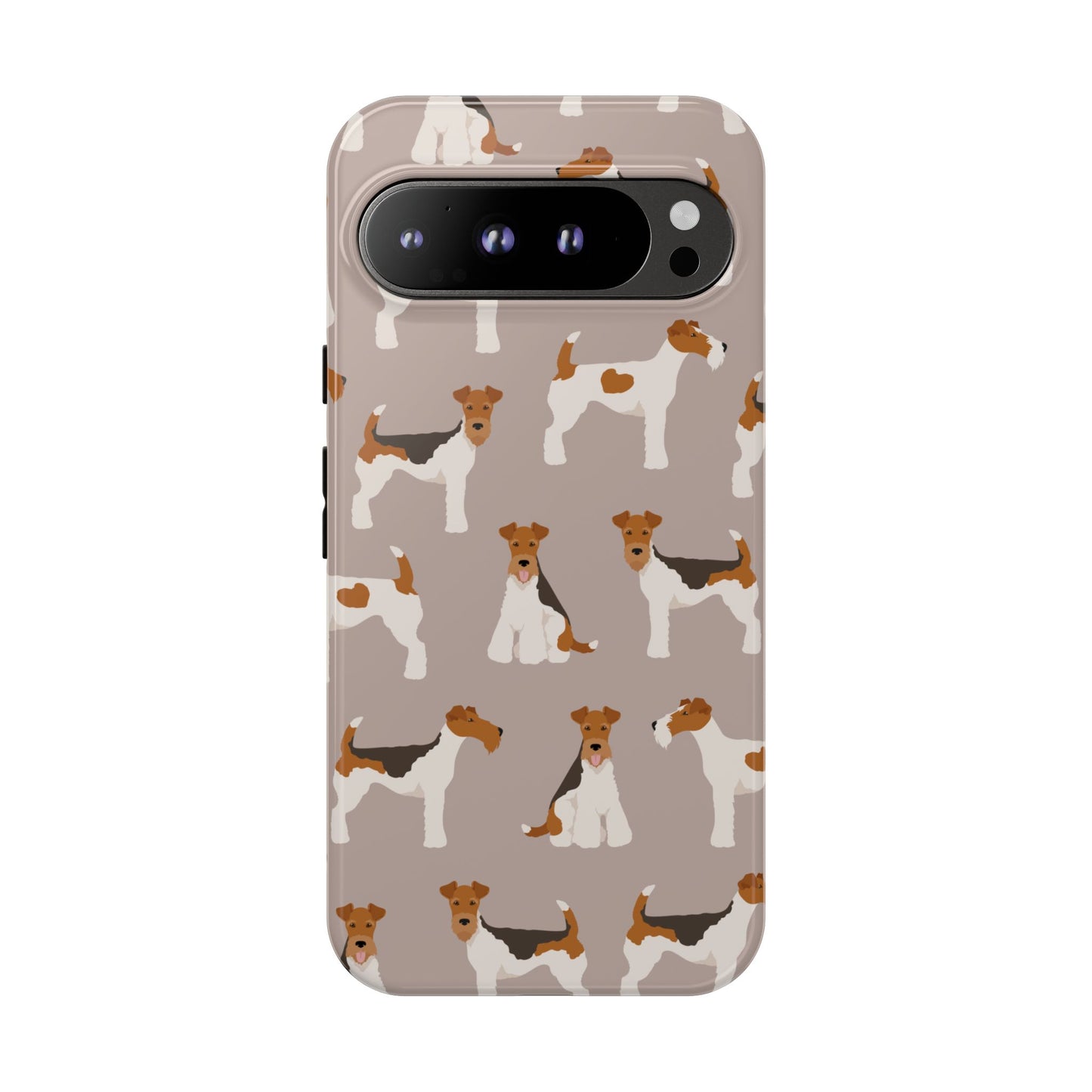Dog Lover Tough Case - Stylish Phone Case Featuring Playful Fox Terriers