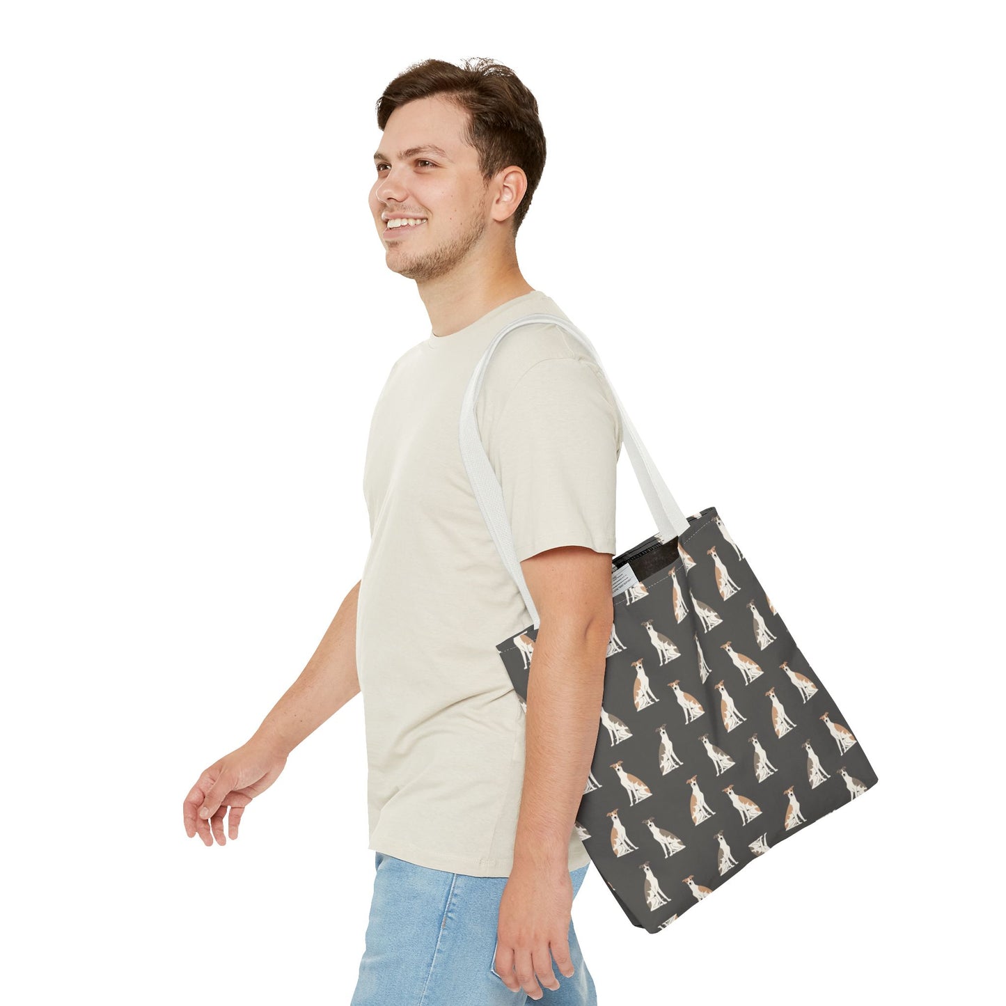 Grey Hound Dog Pattern Tote Bag - Perfect for Pet Lovers!