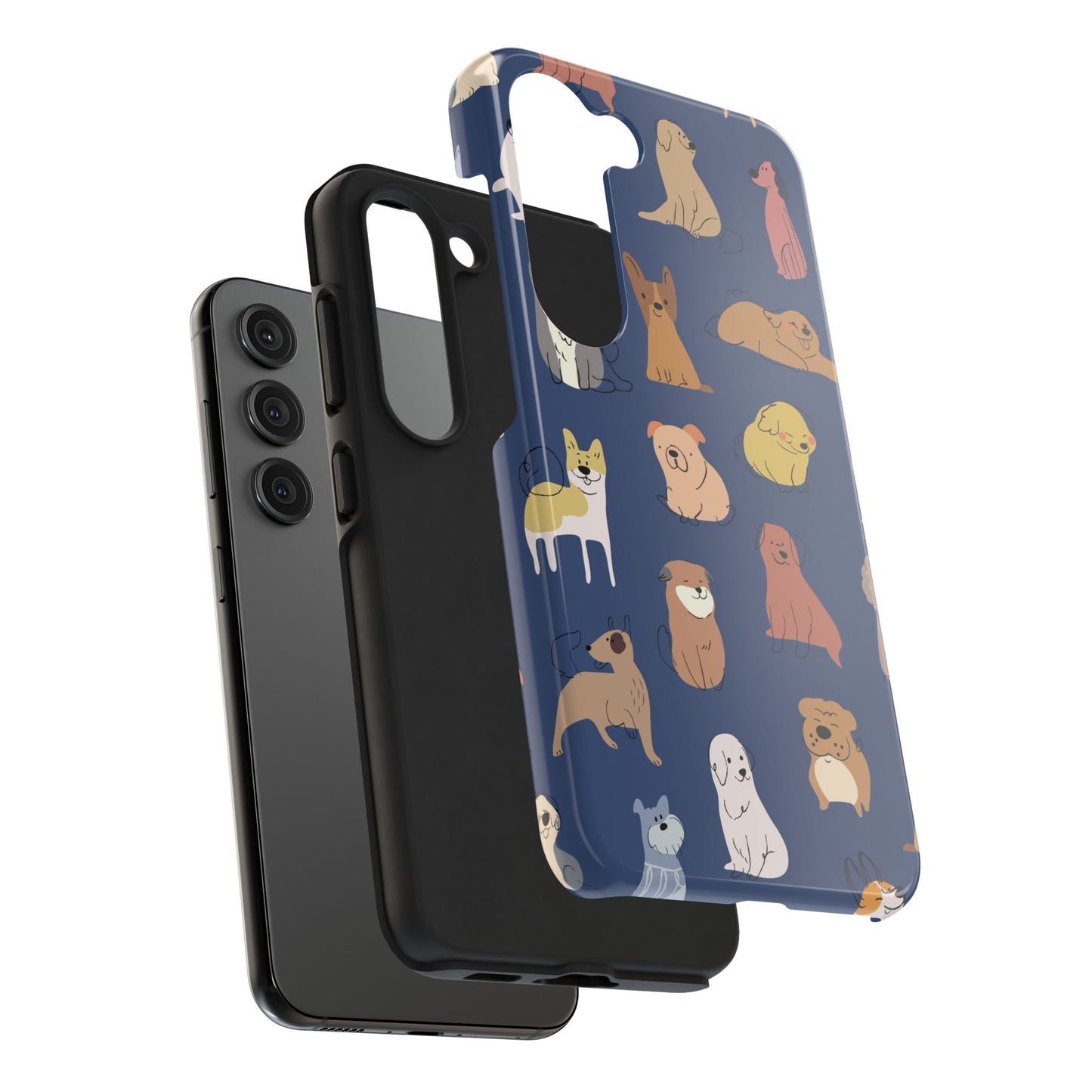 Cute Cartoon Dog Tough Phone Case - Perfect for Pet Lovers