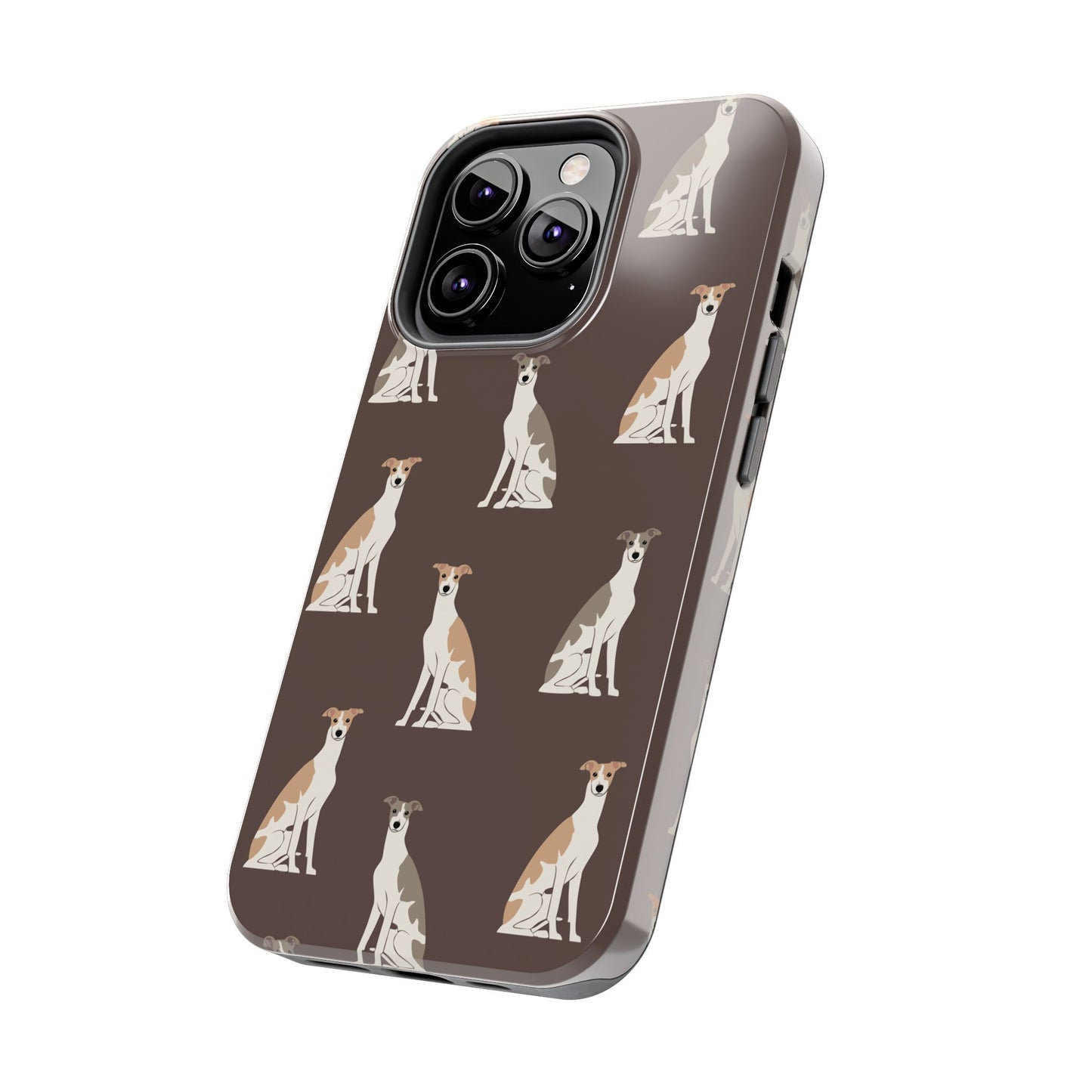 Elegant Grey Hound Pattern Phone Case - Durable & Stylish Dog Lover Accessory