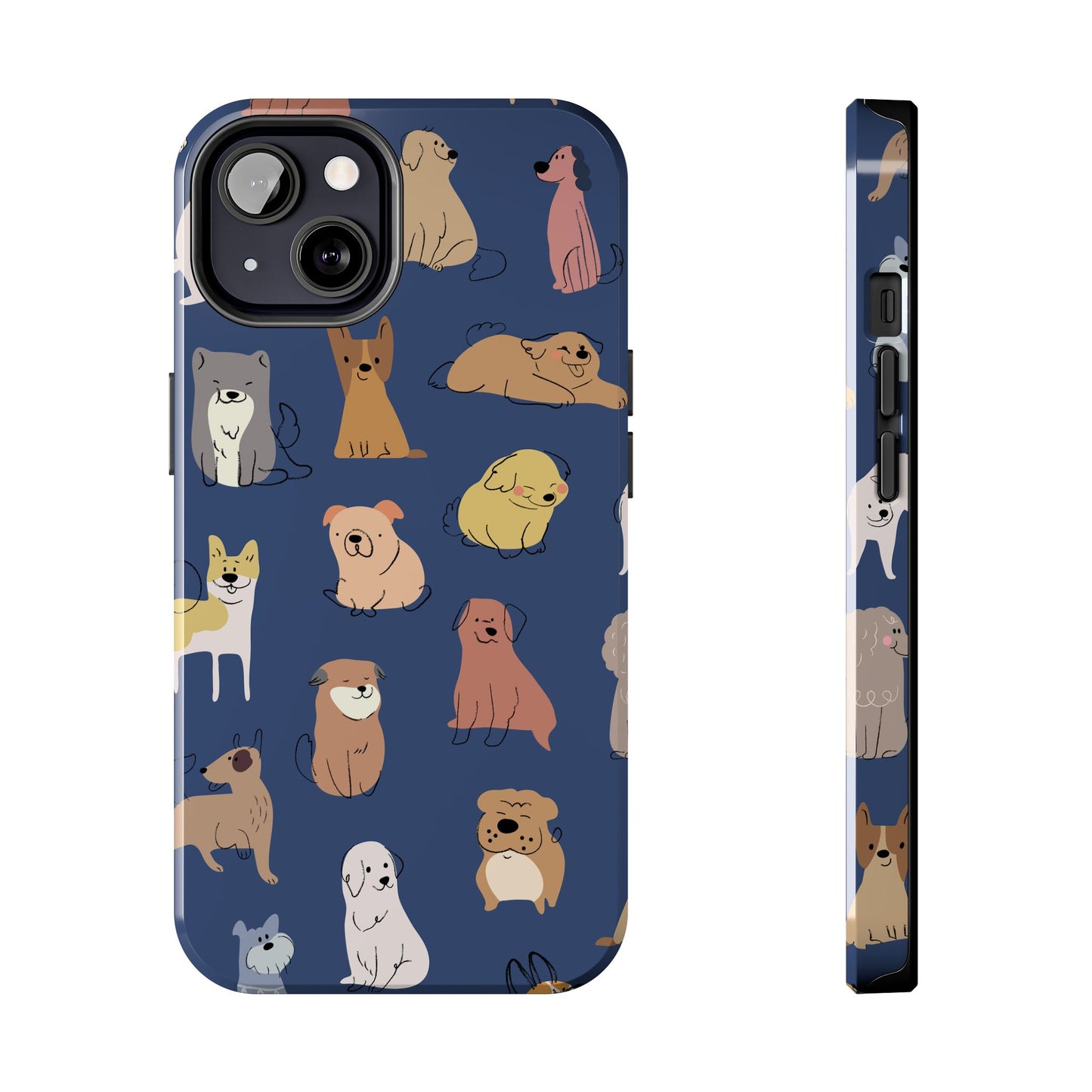 Cute Cartoon Dog Tough Phone Case - Perfect for Pet Lovers