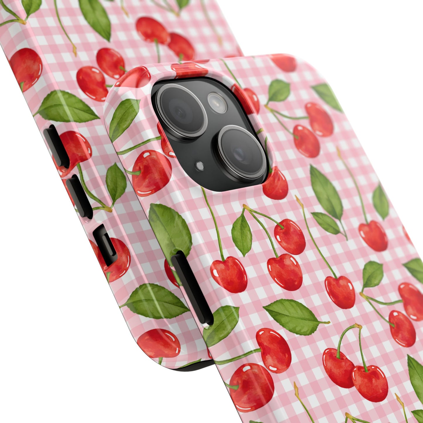 Cherry-Pattern Tough Phone Case - Cute & Durable Protective Case