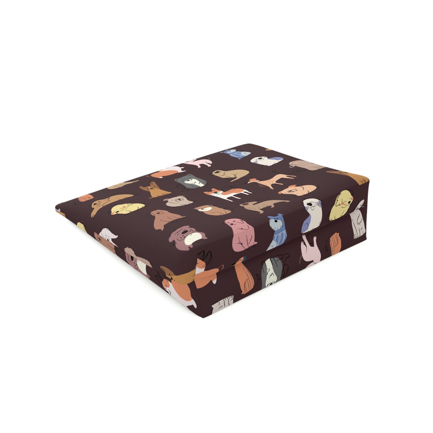 Adorable Dog Patterned Cotton Cosmetic Bag - Perfect Gift for Pet Lovers