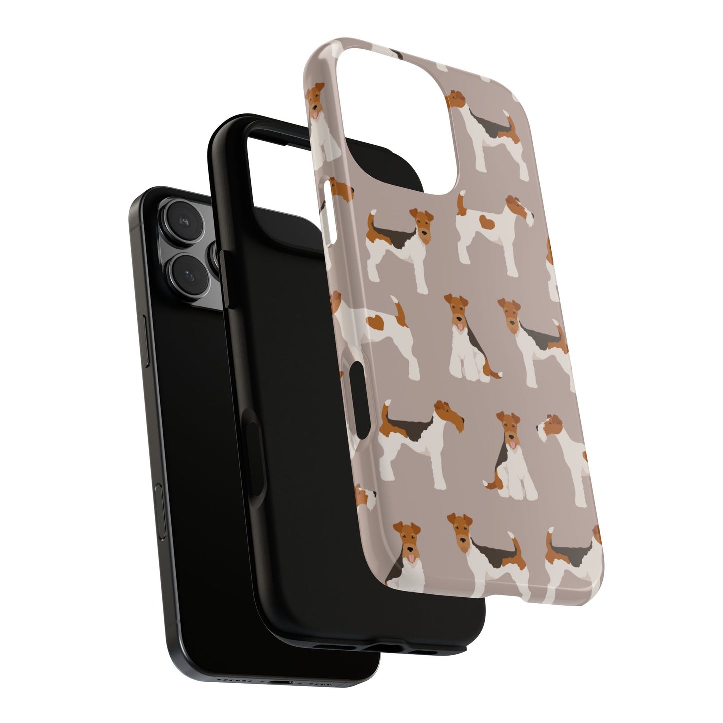 Dog Lover Tough Case - Stylish Phone Case Featuring Playful Fox Terriers