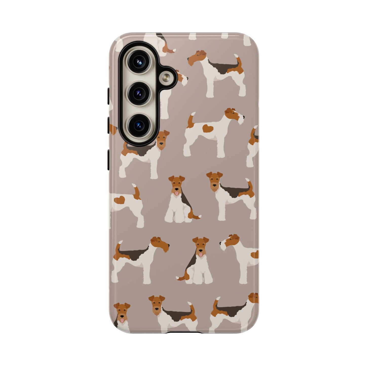 Dog Lover Tough Case - Stylish Phone Case Featuring Playful Fox Terriers