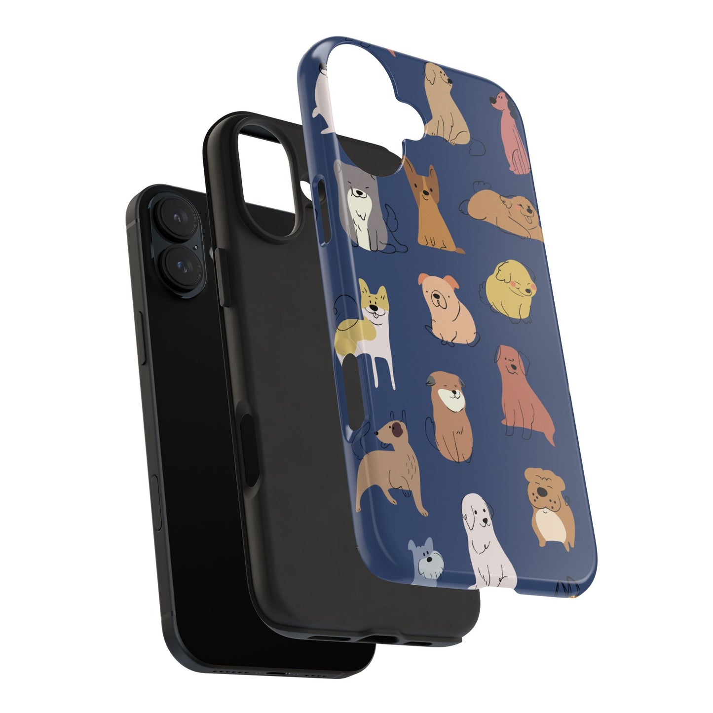 Cute Cartoon Dog Tough Phone Case - Perfect for Pet Lovers