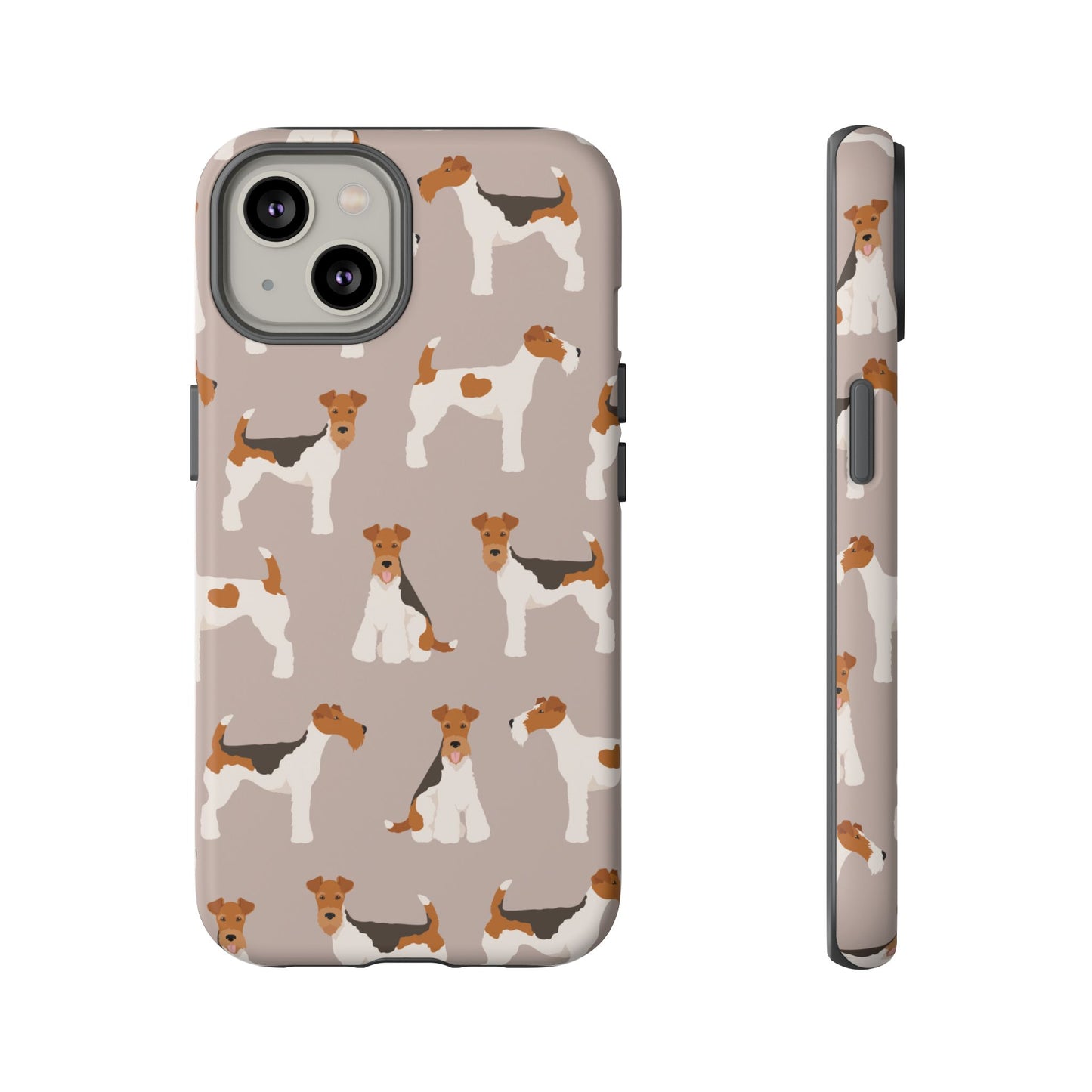 Dog Lover Tough Case - Stylish Phone Case Featuring Playful Fox Terriers