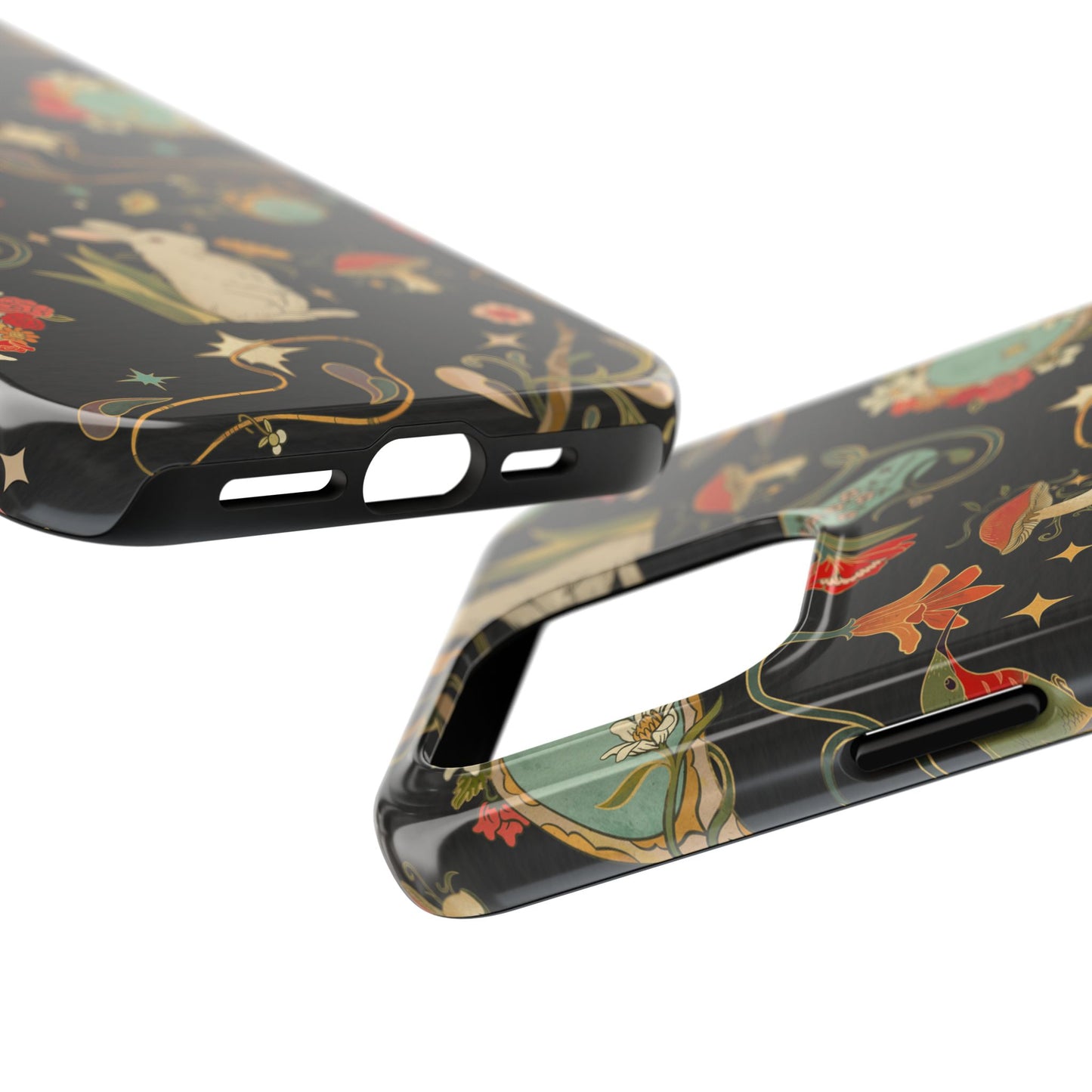 Whimsical Floral Rabbit Phone Case | Tough Protective Cover for Nature Lovers