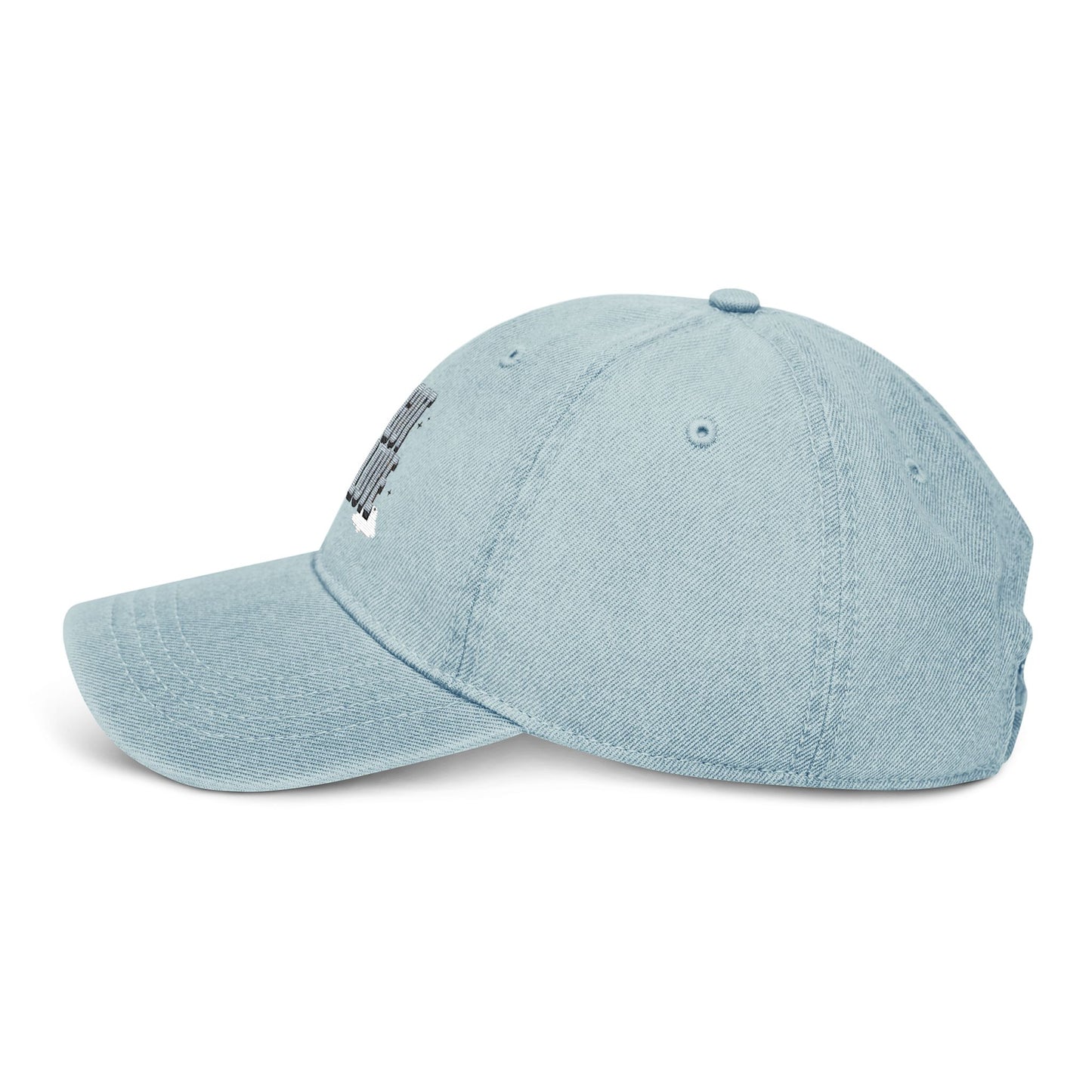 Embroidered Denim Hat - "You Hut This Love" Casual Cap