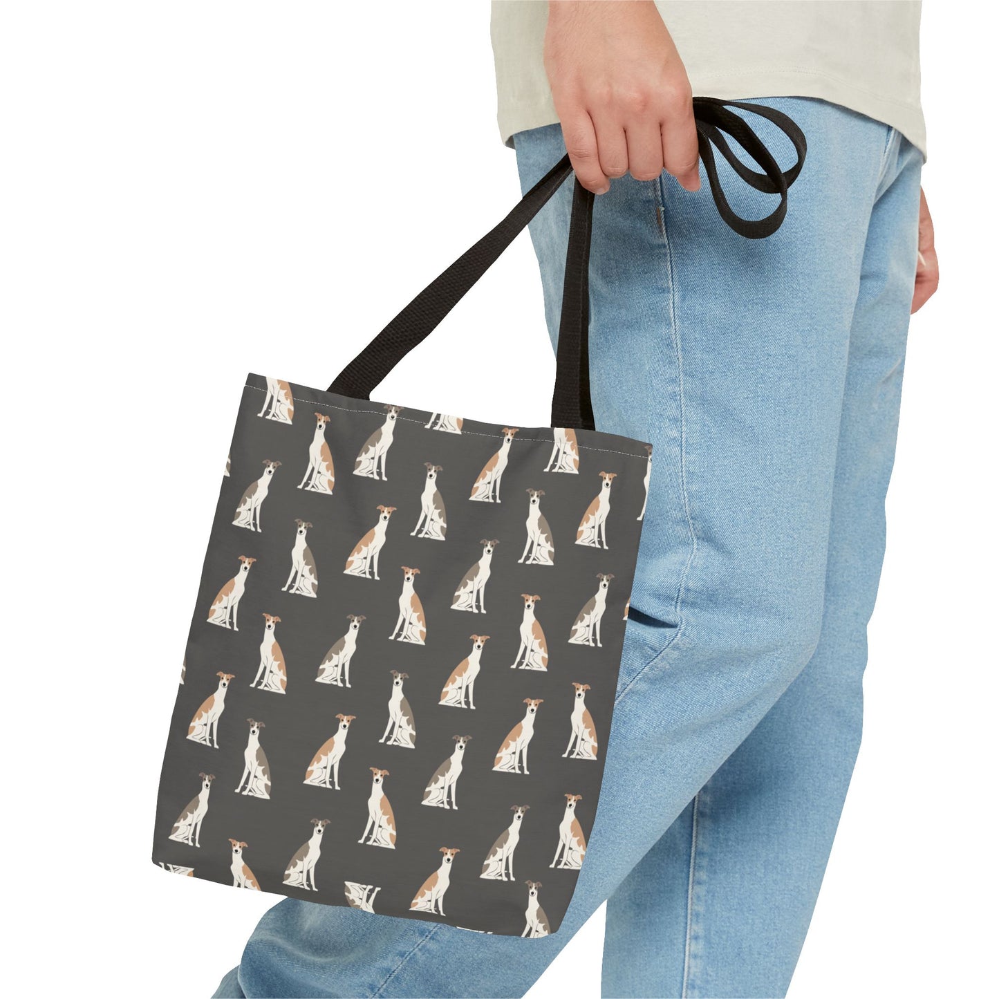 Grey Hound Dog Pattern Tote Bag - Perfect for Pet Lovers!