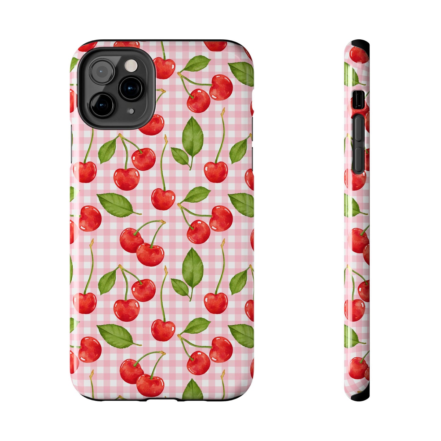 Cherry-Pattern Tough Phone Case - Cute & Durable Protective Case