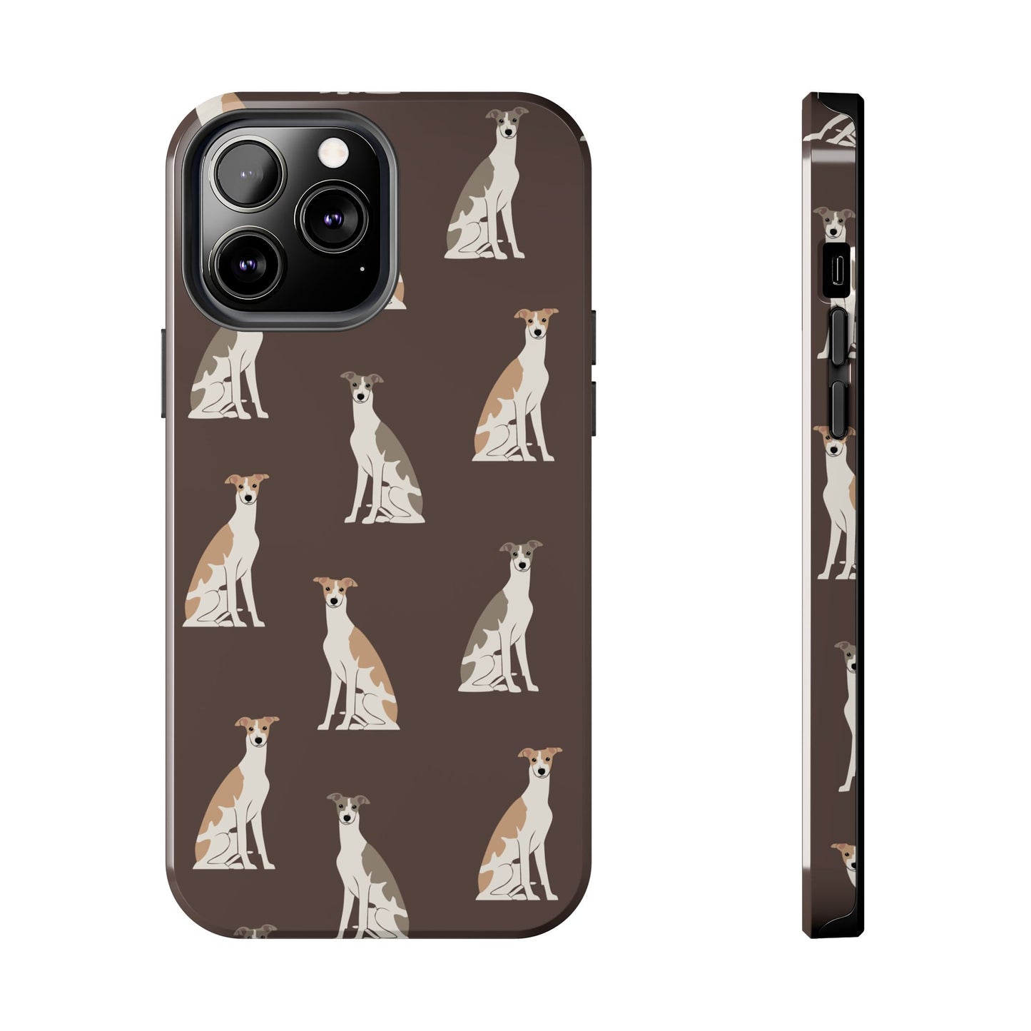 Elegant Grey Hound Pattern Phone Case - Durable & Stylish Dog Lover Accessory