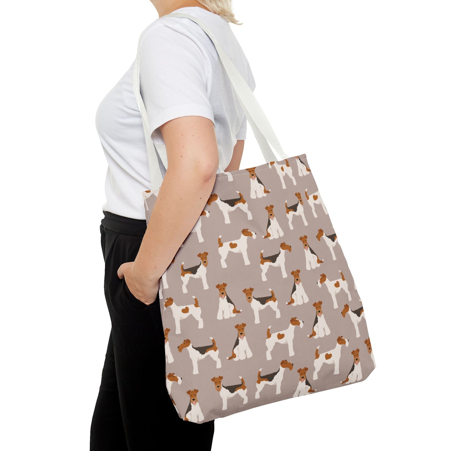 Wire Fox Terrier Dog Pattern Tote Bag - Perfect for Pet Lovers!