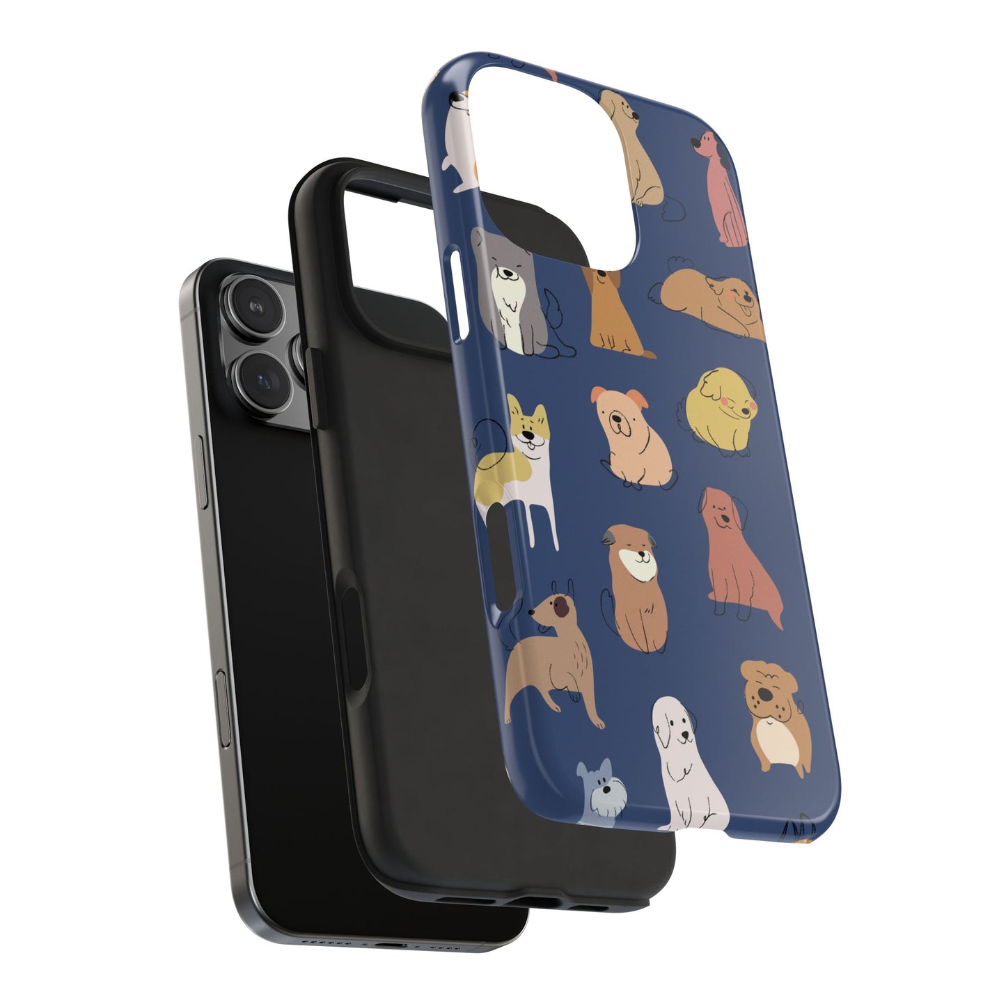 Cute Cartoon Dog Tough Phone Case - Perfect for Pet Lovers