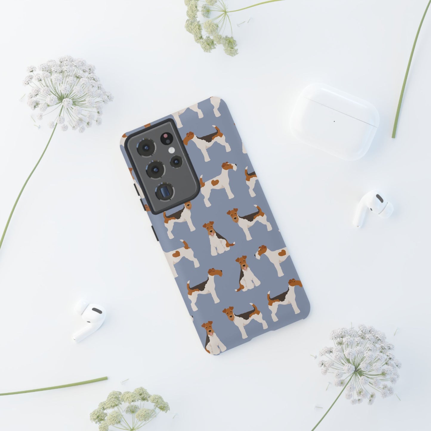 Wire Fox Terrier Lover Tough Case - Stylish Phone Case Featuring Playful Fox Terriers