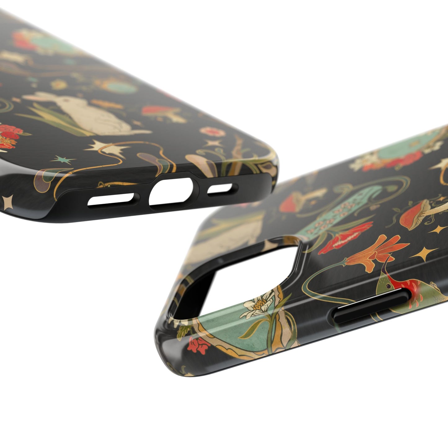 Whimsical Floral Rabbit Phone Case | Tough Protective Cover for Nature Lovers