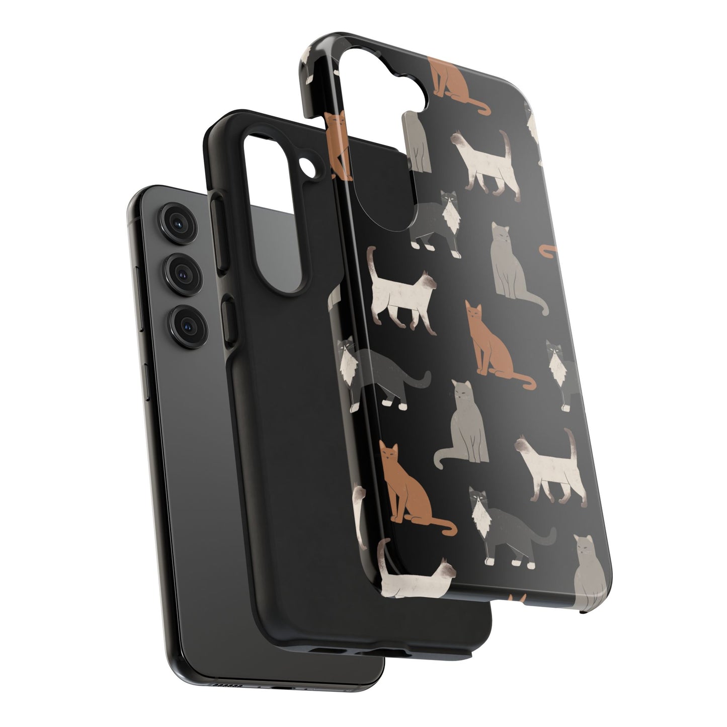 Cubist Cat Tough Phone Case - Stylish & Durable for Pet Fans