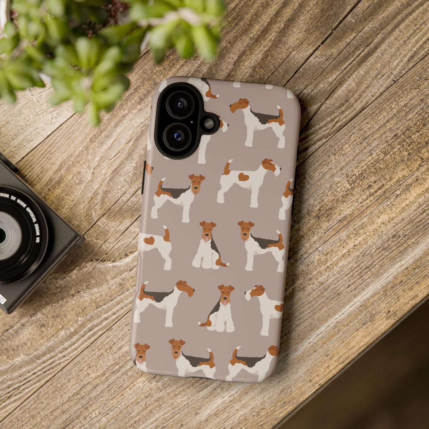 Dog Lover Tough Case - Stylish Phone Case Featuring Playful Fox Terriers