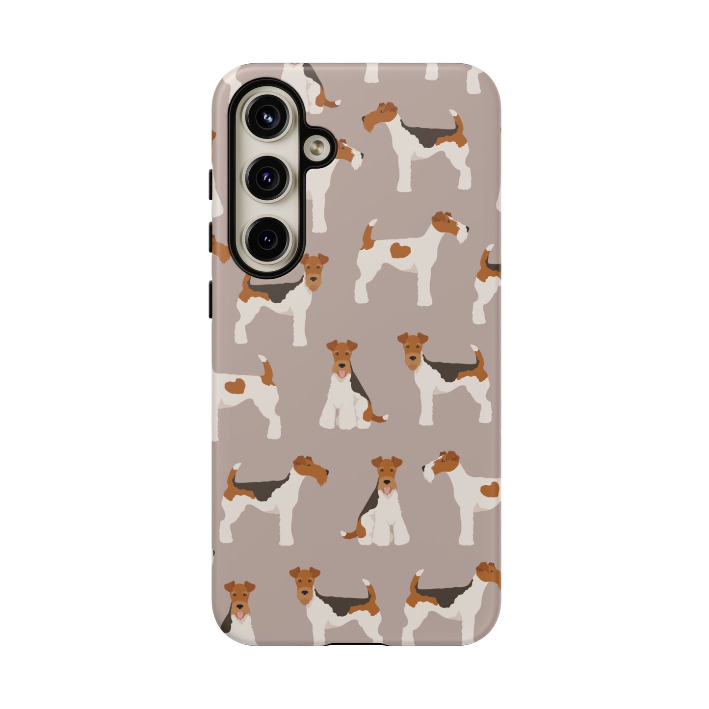 Dog Lover Tough Case - Stylish Phone Case Featuring Playful Fox Terriers