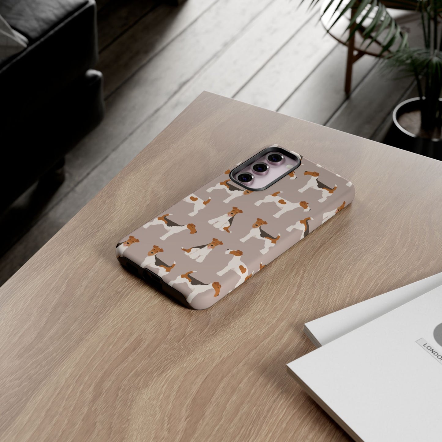 Dog Lover Tough Case - Stylish Phone Case Featuring Playful Fox Terriers
