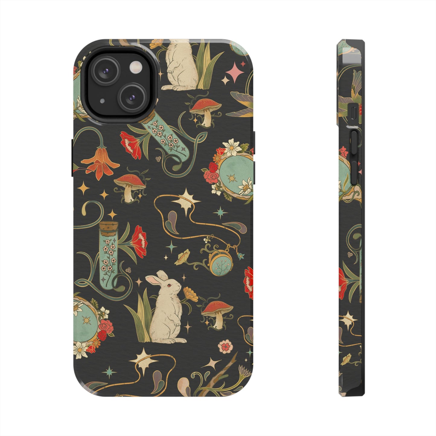 Whimsical Floral Rabbit Phone Case | Tough Protective Cover for Nature Lovers