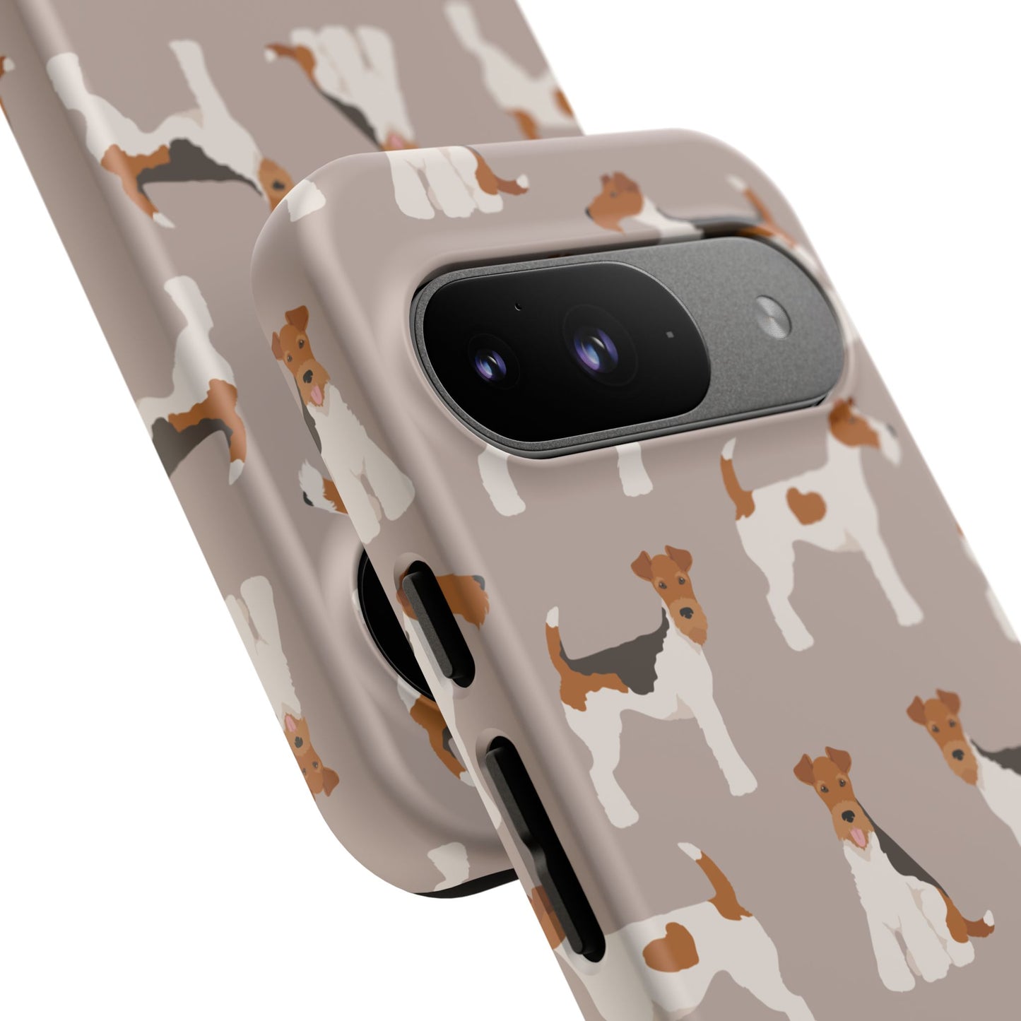 Dog Lover Tough Case - Stylish Phone Case Featuring Playful Fox Terriers