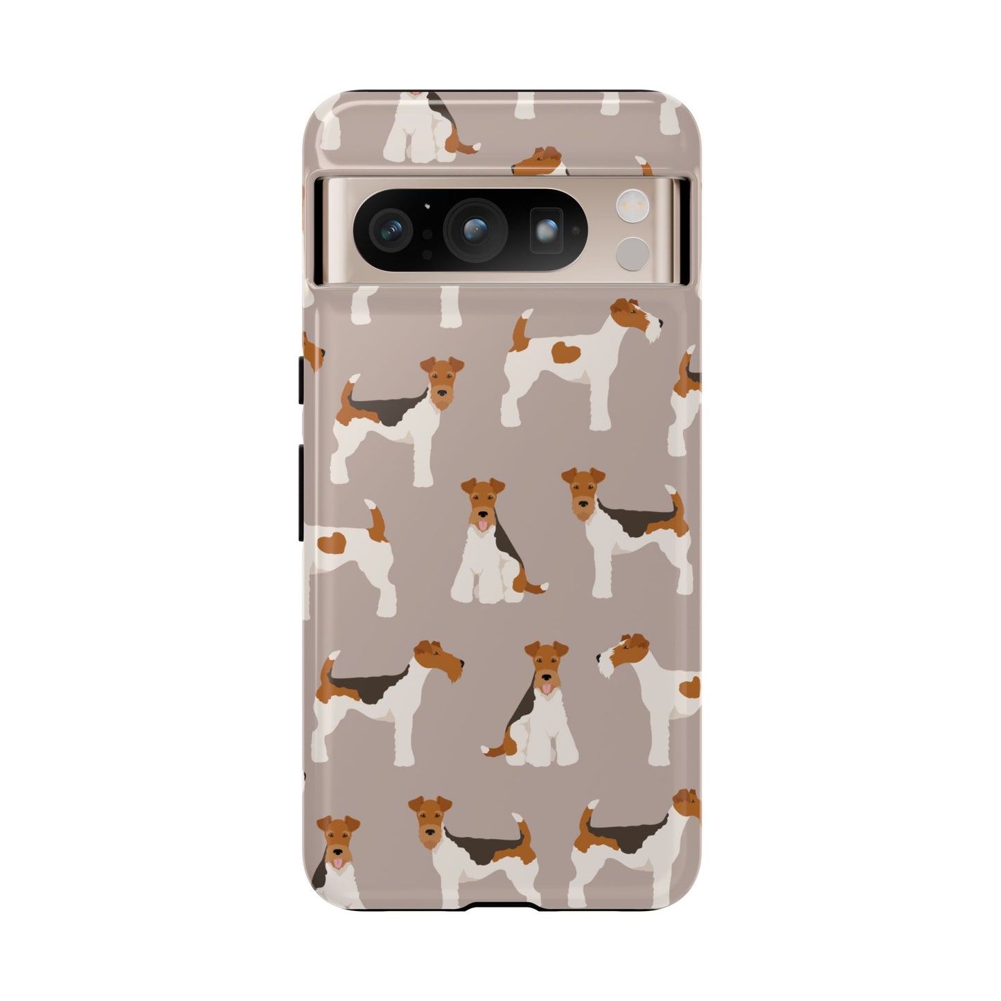 Dog Lover Tough Case - Stylish Phone Case Featuring Playful Fox Terriers