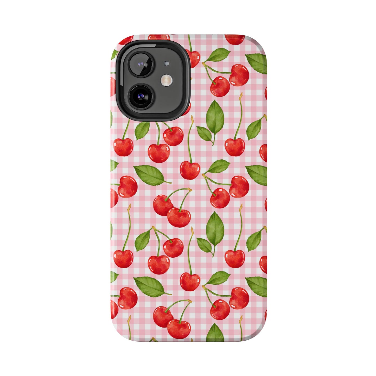 Cherry-Pattern Tough Phone Case - Cute & Durable Protective Case