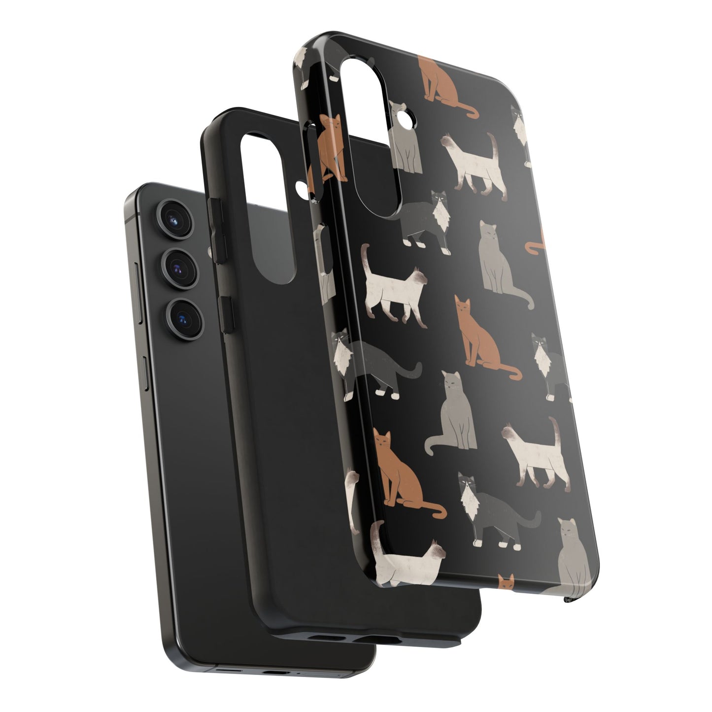 Cubist Cat Tough Phone Case - Stylish & Durable for Pet Fans
