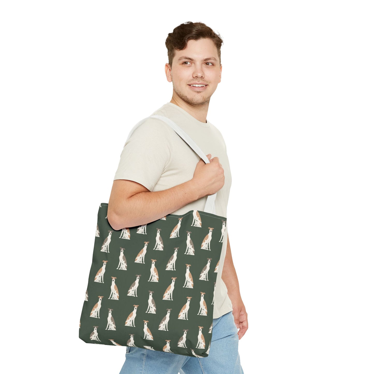 Grey Hound Dog Pattern Tote Bag - Perfect for Pet Lovers!