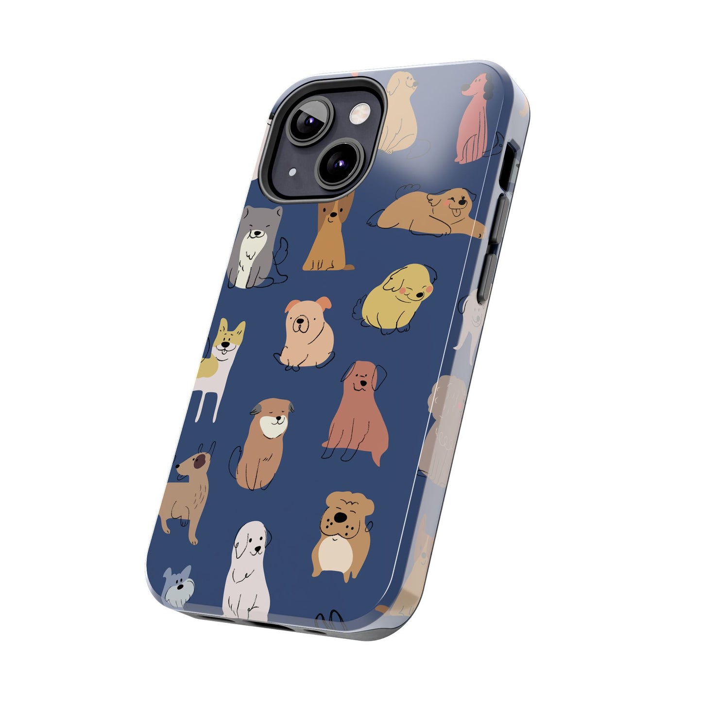 Cute Cartoon Dog Tough Phone Case - Perfect for Pet Lovers