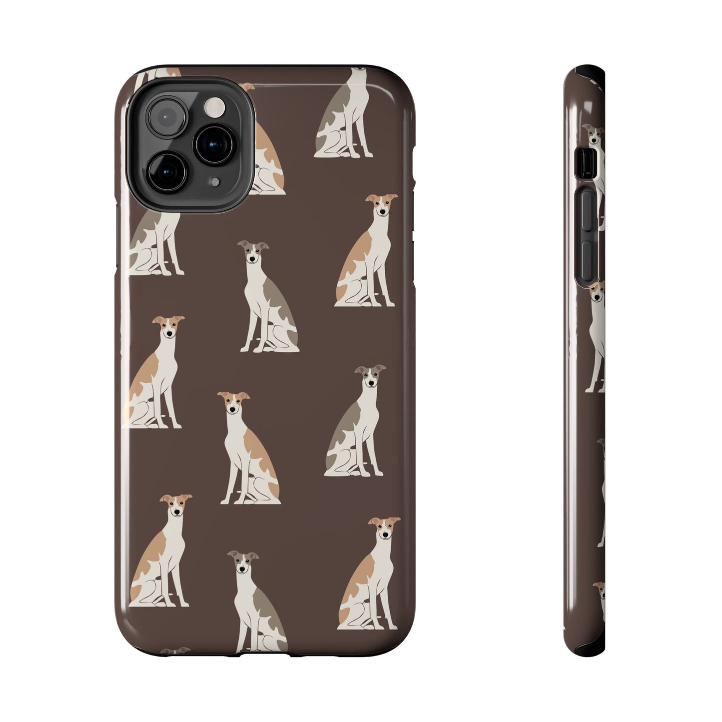 Elegant Grey Hound Pattern Phone Case - Durable & Stylish Dog Lover Accessory
