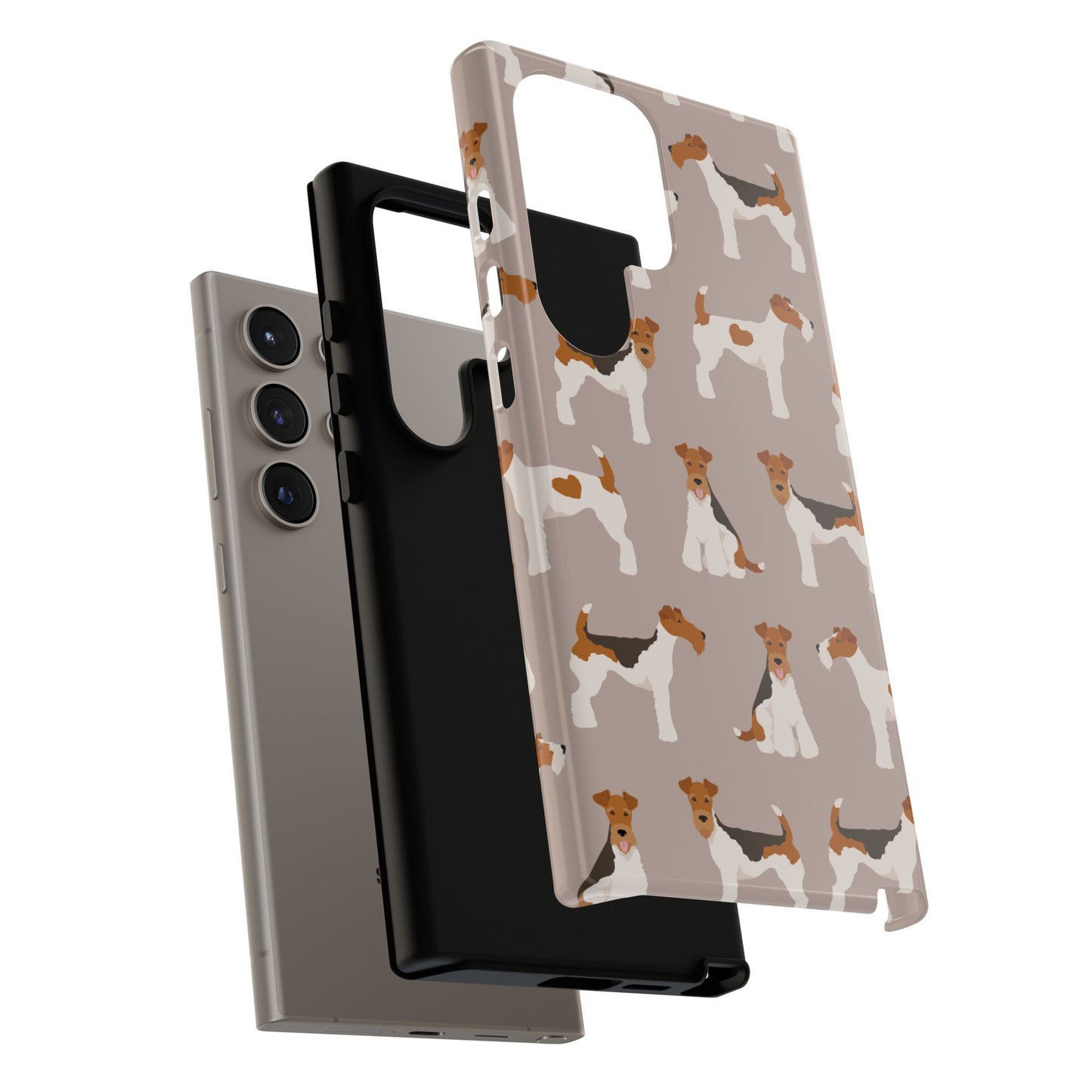 Dog Lover Tough Case - Stylish Phone Case Featuring Playful Fox Terriers