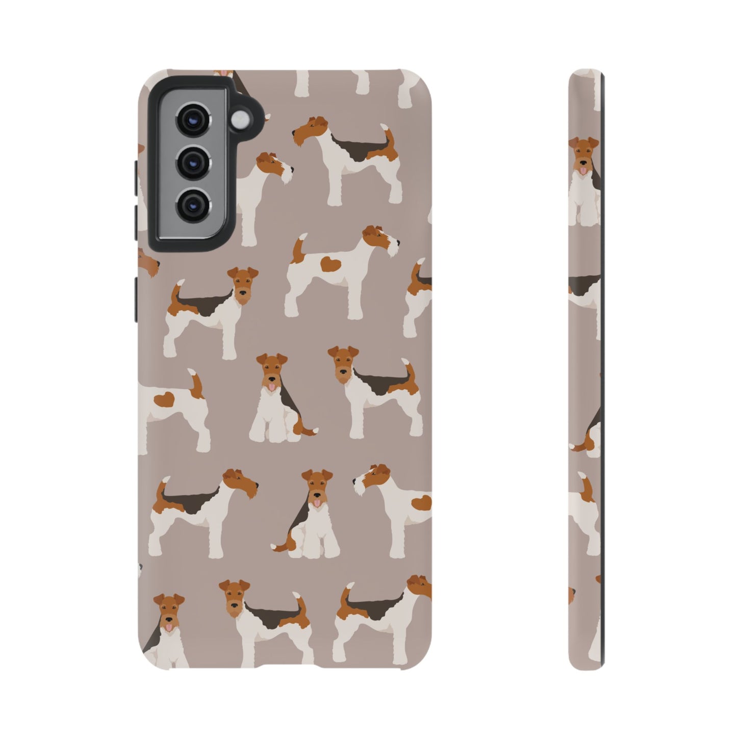 Dog Lover Tough Case - Stylish Phone Case Featuring Playful Fox Terriers