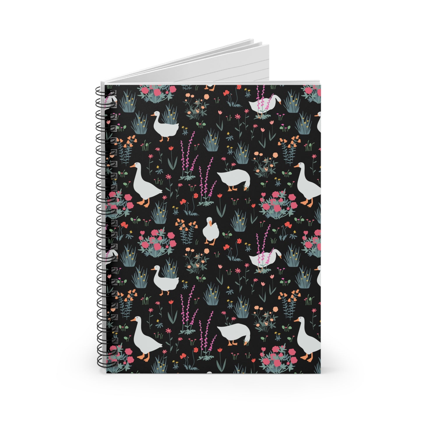 Charming Floral Spiral Notebook - Ruled Lines for Nature Lovers